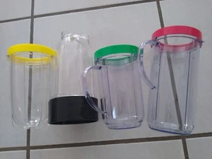 ORIGINAL Magic Bullet Set - 8 pieces BRAND NEW Never Used Mugs and Blender Parts - Picture 1 of 6