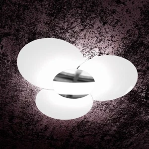 White Glass Chrome Modern Ceiling Light with 6 Lights TPL 0657 - Picture 1 of 1