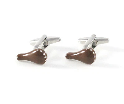New Novelty Brown Bike Saddle Cuff Links 0103 Bicycle Saddle Cufflinks - Изображение 1 из 4