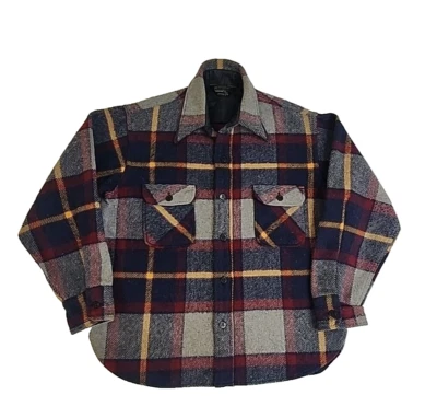 Men's Vtg 50s 60s JC Penney Towncraft Plaid Wool Cruiser Jacket Large Shacket - Image 1 of 4