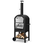Pizza Oven Wood Fire Pizza Maker Grill w/ Waterproof Cover&Pizza Stone Outdoor