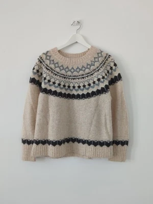 Jersey de punto grueso de jacquard para damas cuello polo talla mediana de gran tamaño  Foto 1 de 4