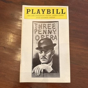 Three Penny Opera 1 de mayo 1976 Noche de apertura Playbill - Lincoln Center - Imagen 1 de 7