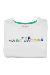 Marc By Marc Jacobs Girls Crewneck Short Sleeves Graphic T-Shirt White Size 8 - Picture 1 of 7