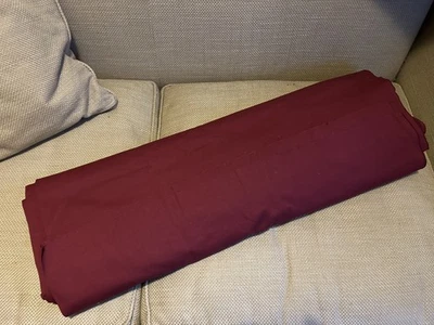 5m Burgundy Oxford Cotton Fabric 150cm Wide Unused Remnant + Gutermann 500m reel - Image 1 of 3