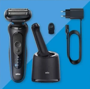 Braun Elektrorasierer, Series 5, mit SmartCare Center, 52-B7000cc, blau - Bild 1 von 3