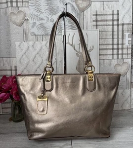 Borsa a mano Lauren Ralph Lauren in pelle dorata - Foto 1 di 16