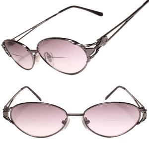 Damen Lesebrille ovale getönte Gläser metallisch bifokal 2,00 Lesebrille Lesebrille - Bild 1 von 3