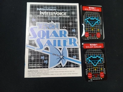  TRON SOLAR SAILER Intellivoice COMPLETE Box Manual Overlays - Image 1 of 4