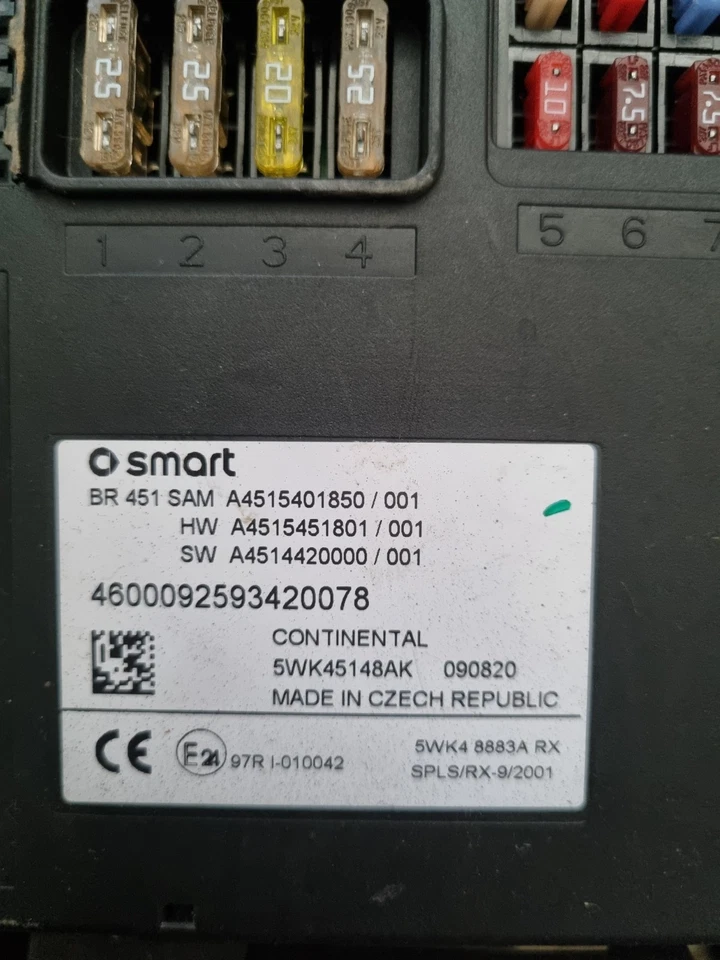 5WK45148AK  CENTRALINA MODULO SAM SMART FORTWO (451)  - Immagine 1 di 1