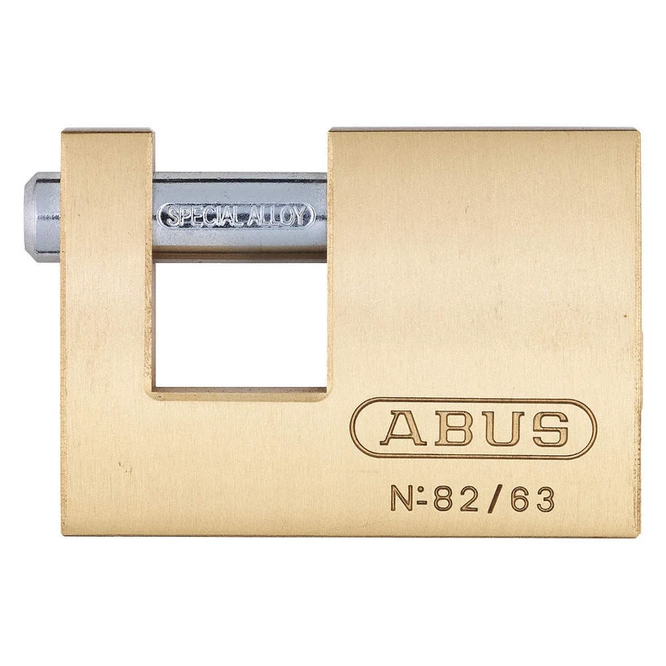 ABUS 82/63 KD Keyed Padlock, 3/4 in,Rectangle,Gold 3TMU5 - Image 1 of 1