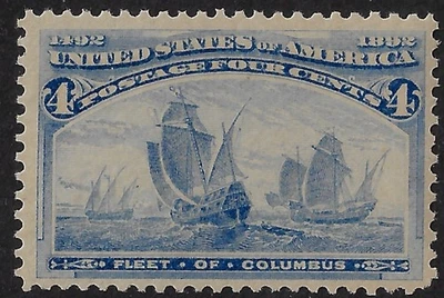 US Scott 233 Columbian MLH, CV$55, F-VF centering, fresh color	      (a7729 - Image 1 of 3