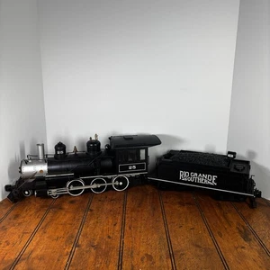 Locomotora de vapor Bachmann calibre G Rio Grande Southern #25 con vagón de tren licitador - Imagen 1 de 24