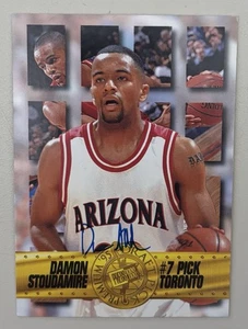 Damon Stoudamire Arizona Wildcats/Toronto Raptors 1995 Presseausweis Entwurf Auto - Bild 1 von 2