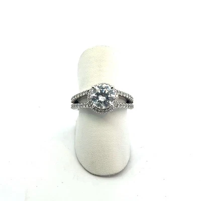 Ritani 18K Halo Engagement Setting 0.62 CT Diamond Size 6 Retail $3987 - Image 1 of 4