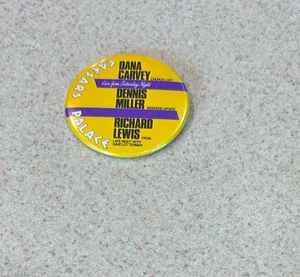 CAESARS PALACE 1980s Vintage 3" Pinback Button -- Dana Carvey / Richard Lewis - Picture 1 of 2
