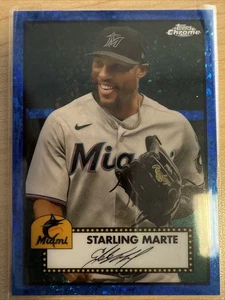 Topps 2021 cromo platino Ann - Starling Marte azul mini diamante SN/199 - Imagen 1 de 4