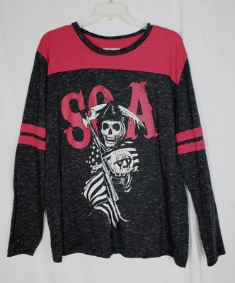SONS OF ANARCHY Shirt Men XL SAMCRO Motorcycle Reaper Cotton Distressed NWOT - Image 1 of 4