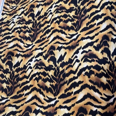 Cranston VIP Tiger Print 100% Cotton Fabric 44”x 2 Yards - Image 1 of 3