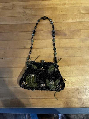 BOLSO DE MANO MARY FRANCES vintage con cuentas, lentejuelas multicolor, lado suave, pequeño Foto 1 de 4