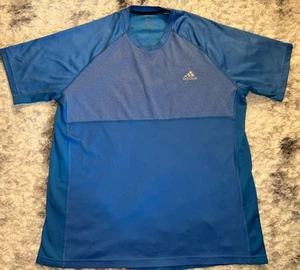 Camiseta Adidas Climacool Stay Cool 100% Poliéster Azul Para Hombre XL - Imagen 1 de 11