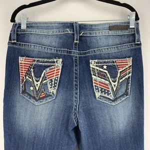 Vigoss Damen 12 Heritage Fit Jeans schmale Stiefel Americana dicke Nähte Cowgirl Rodeo - Bild 1 von 10