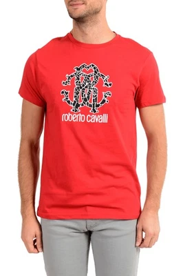 Roberto Cavalli "Beachwear" Camiseta de Hombre con Estampado Gráfico Rojo Talla S M L XL 2XL Foto 1 de 4