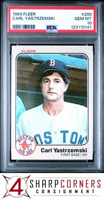 Fleer #200 1983 Carl Yastrzemski Red Sox Hof PSA 10 Foto 1 de 2