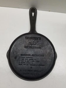 Vintage Wagner’s 1891 Original Gusseisen Pfanne "R" 6 1/2 Zoll Made in USA - Bild 1 von 5