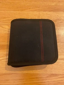 Small Soft CD Carry Case Black Storage Holder Holds 32 DVD Blu-ray Disc Vintage - Picture 1 of 11