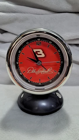 #3 Dale Earnhardt Vintage Headlight Style Analog Clock With Alarm Cover
