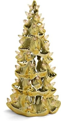 Milltown Merchants 13" Ceramic Christmas Trees - Woodland Tabletop Tree w/Lights - Image 1 of 3