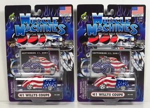 Muscle Machines Race Version 9/11 Memorial Stars Stripes 1941 Willys Coupe 1:64 - Picture 1 of 11