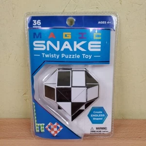 Magic Snake Twisty Puzzle Toy Black White 36 Wedges NEW/SEALED - Picture 1 of 4