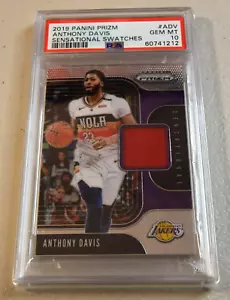 2019-20 Panini Prizm Anthony Davis Sensational Swatches #SS-ADV PSA 10 - Bild 1 von 3