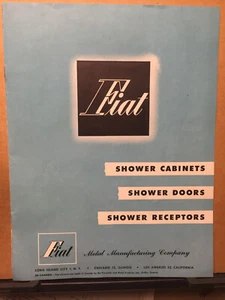 Gabinetes de ducha de colección Fiat metal Mfg Co folleto puertas c1948 - Imagen 1 de 7