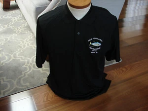 Paia Fish Market Front Street Lahaina Maui Golf Poloshirt Größe Groß Schwarz Neu - Bild 1 von 5