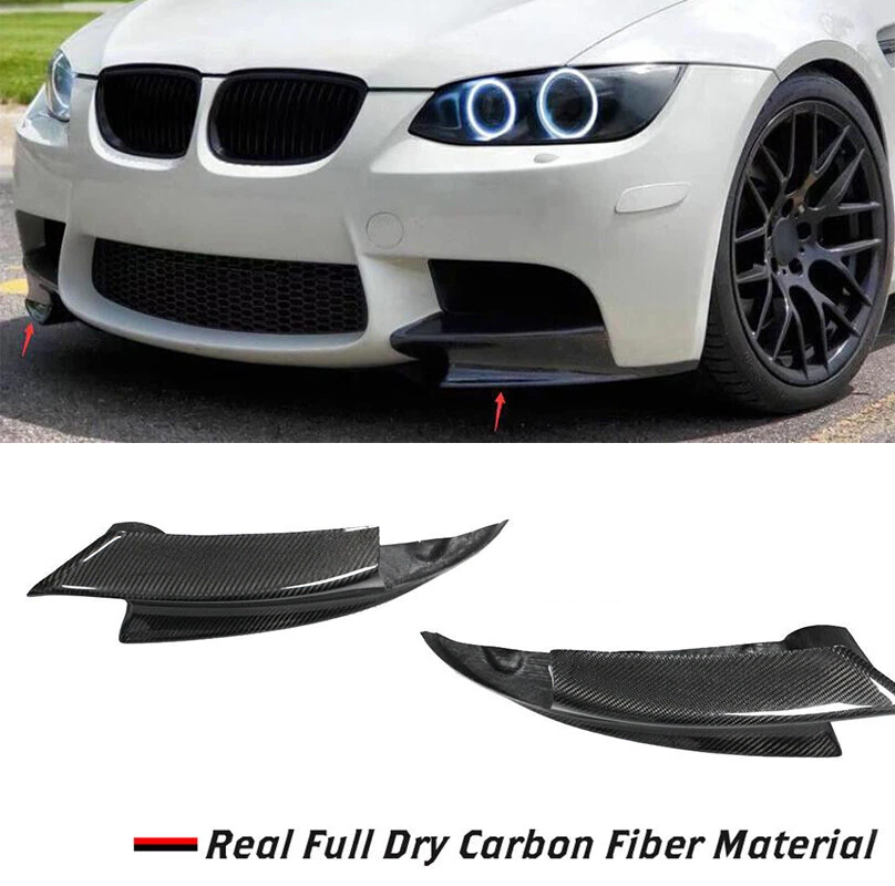 Parachoques delantero de fibra de carbono seco divisor lateral labio para BMW Serie 3 M3 2005-2012 Foto 1 de 4