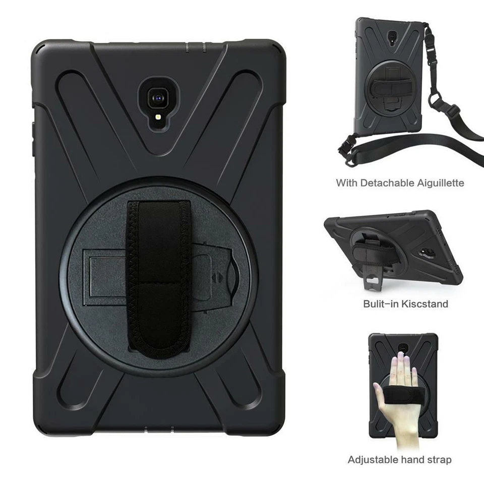 Hybrid Tablet Case Cover Shoulder Strap For Samsung Galaxy Tab A A2 E S2 S3 S4 J - Image 1 of 4