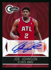 2010-11 PANINI TOTALLY CERTIFIED JOE JOHNSON RED AUTO AUTOGRAPH RARE SP #10/25!