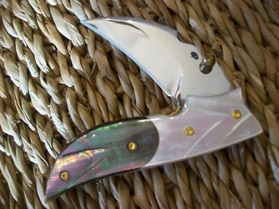 CUSTOM THAILAND KNIFE / BLACK PEARL / MOTHER OF PEARL / NEW 2017 - Image 1 of 4