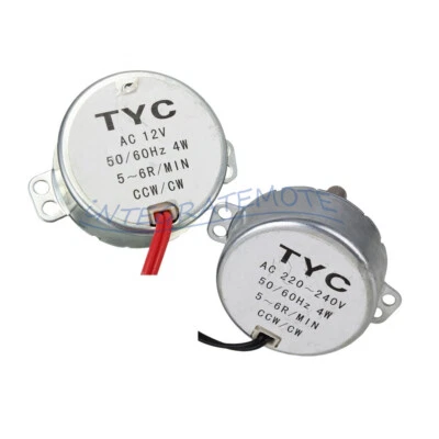 TYC-50 AC 12V/220V 5/6RPM 50/60Hz 4W CW/CCW Synchronous Motor For Microwave NEW - Bild 1 von 4