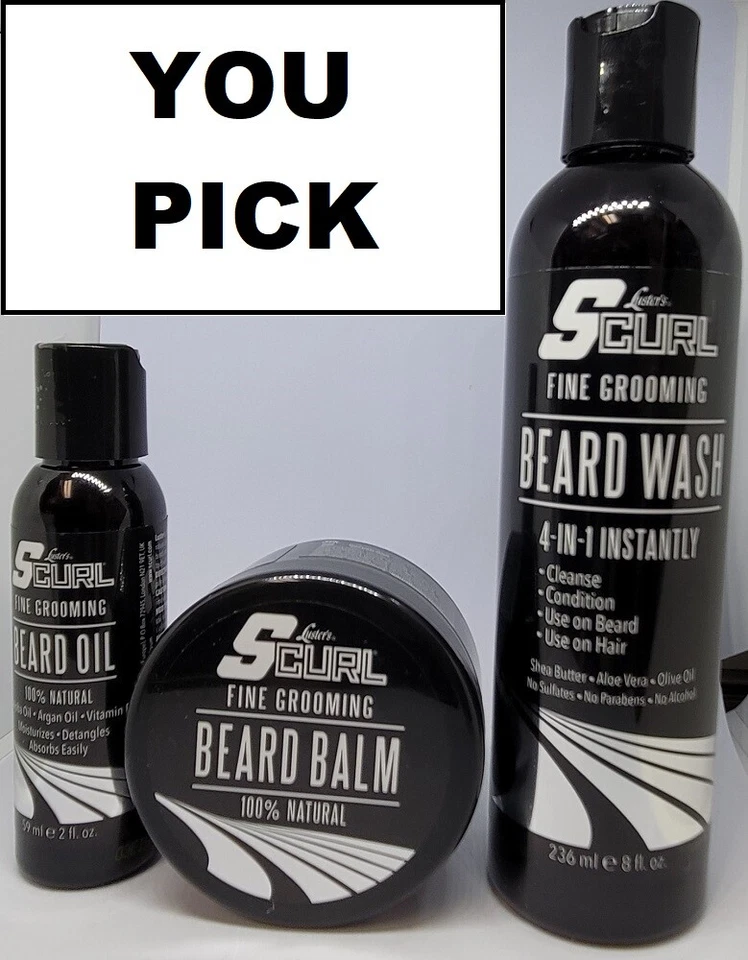 Lusters S-curl  Beard Oil / Wash / Balm - YOU PICK !! - Image 1 of 1
