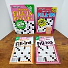Lot of 4 Fill-in Puzzles, Penny Press, Dell, 2014, 2017, 2018