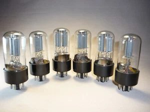 6 Stk. 6N8S / 6Н8С = 6SN7GT ~ 6N8P; 6CC10 Doppeltriode. NEU. Nowosibirsk. 1977 - Bild 1 von 3