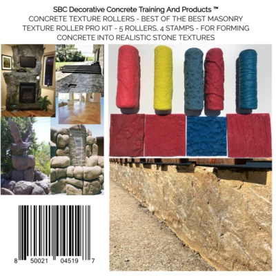 Concrete Texture Rollers, Best Concrete Pro Roller Kit, Original SBC Brand - Image 1 of 4