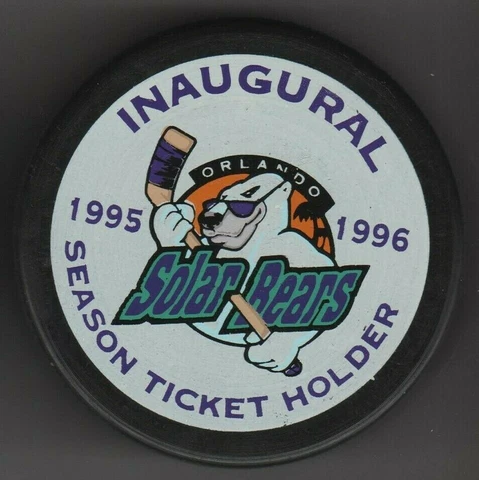 Orlando Solar Bears 1995 Inaugural Season Ticket Holder  IHL Hockey Puck Shades Cover