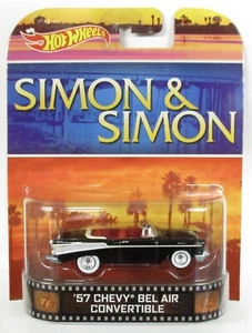 HOT WHEELS RETRO ENTERTAINMENT SIMON & SIMON ’57 CHEVY BEL AIR CONVERTIBLE AR4 - Picture 1 of 1