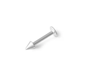 316L Surgical Steel Labret Stud Spike Cone 16g 16 gauge - Picture 1 of 1