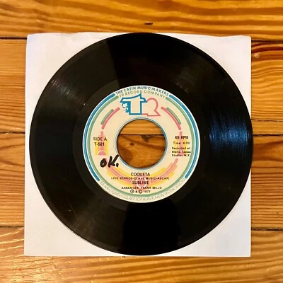 Sublime: Coqueta 7" Vinyl Single 45rpm TR Records 1977 Latin Salsa VG- - Image 1 of 2